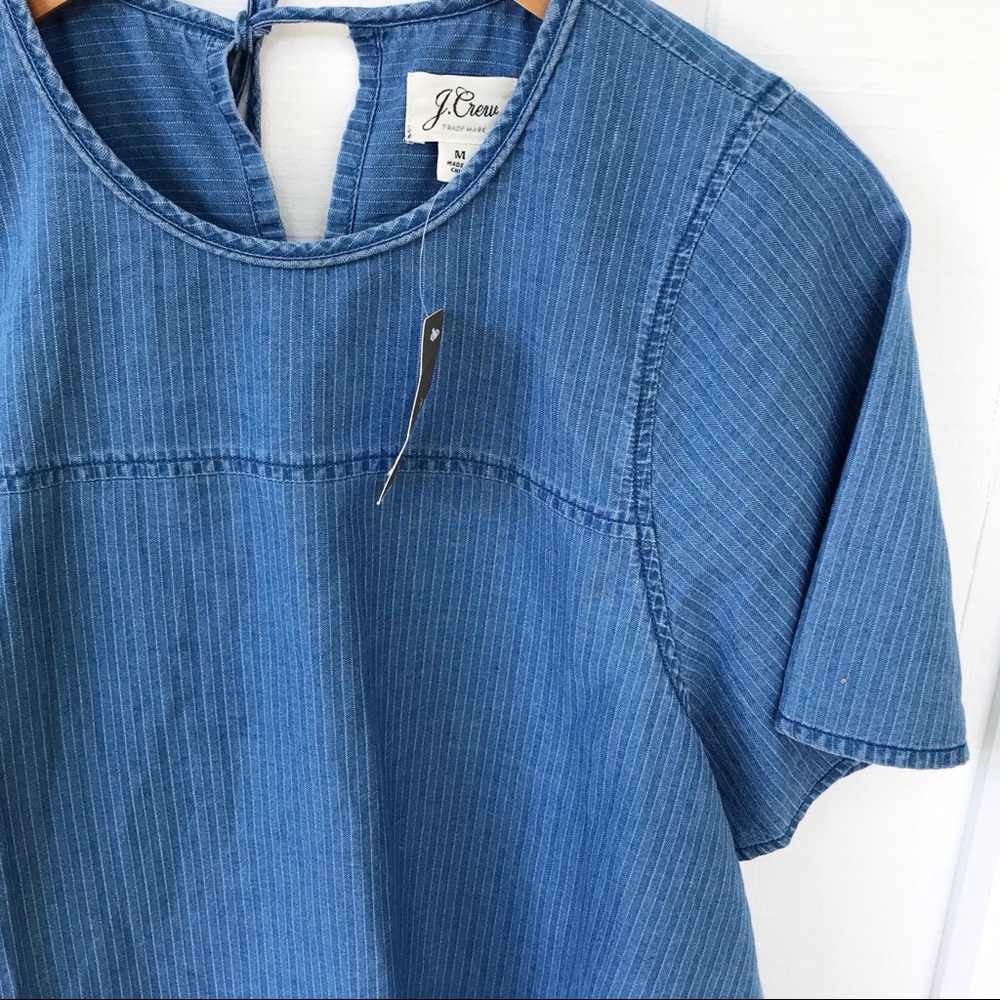 NWT! J Crew Swing top in Spanish Indigo